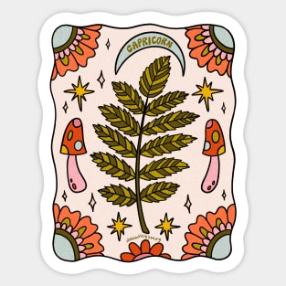 Capricorn Leaf Sticker